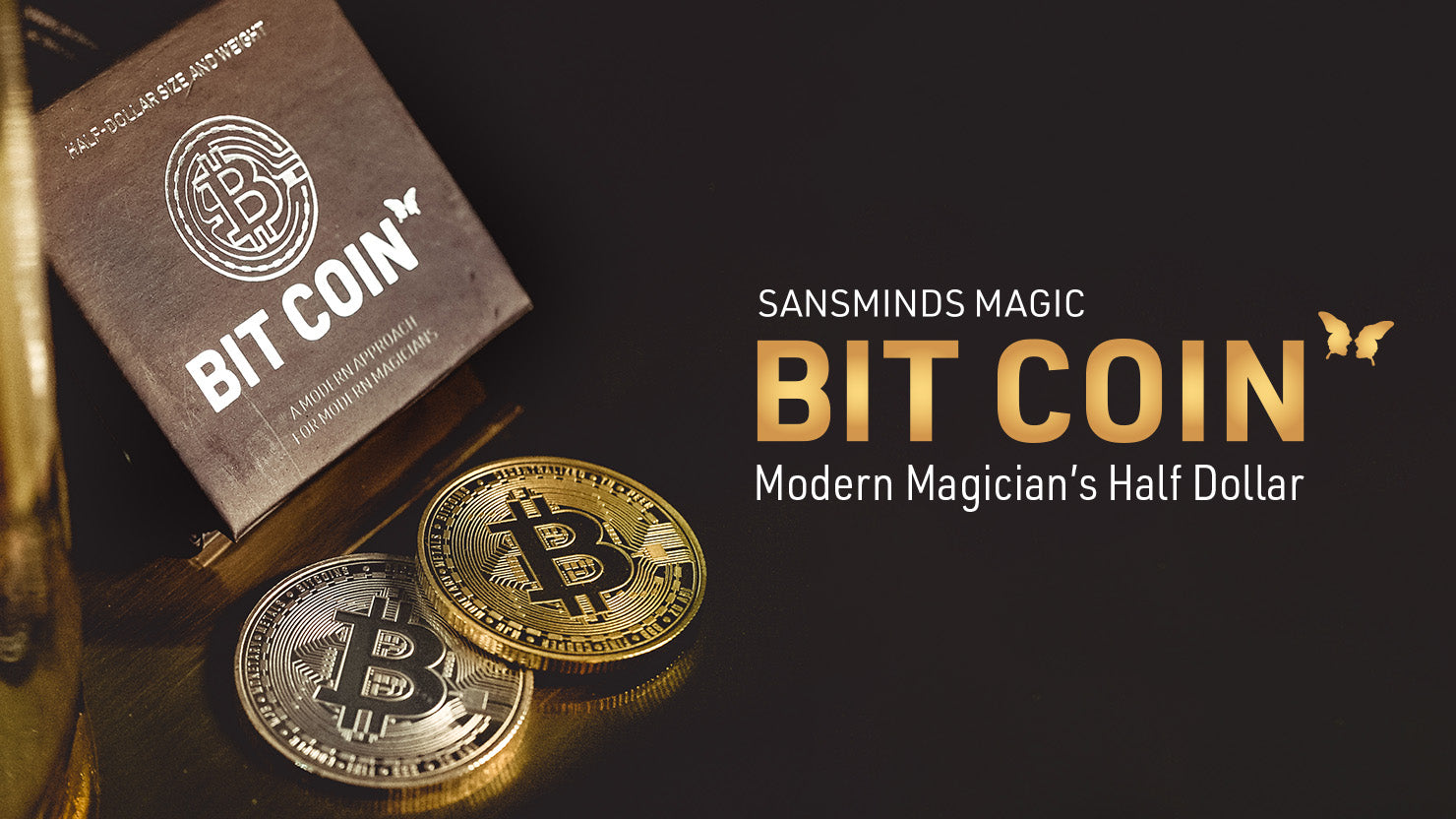Bitcoin - Modern Magician’s Half Dollar - SansMinds Creative Lab - The Online Magic Store