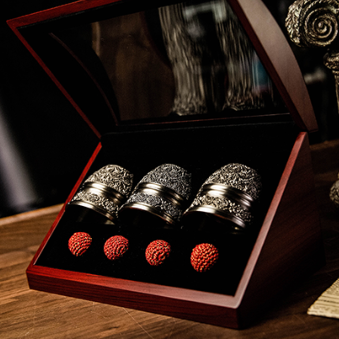 Artisan Engraved Cups and Balls in Display Box
