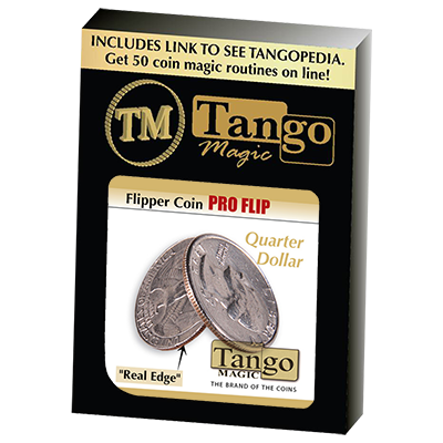 Tango Magic Flipper Coin Pro Flip quarter dollar in its retail box