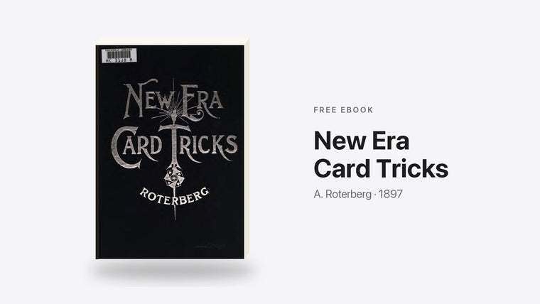 Cover of New Era Card Tricks by A. Roterberg, 1897, shown as a free ebook