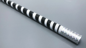 The Ultra Cane (Appearing / Metal) Black / White Stripe