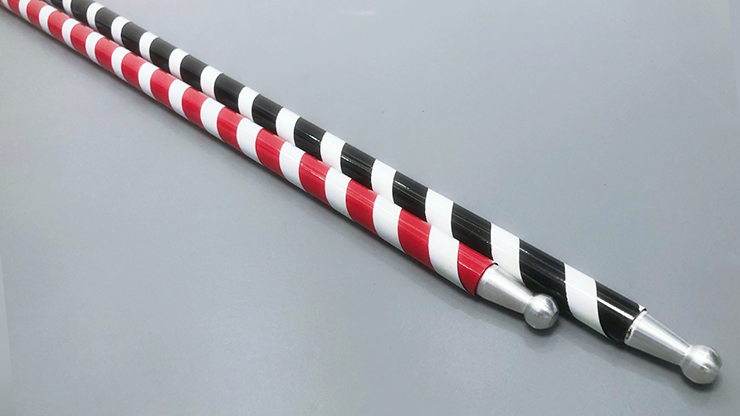 The Ultra Cane (Appearing / Metal) Black / White Stripe