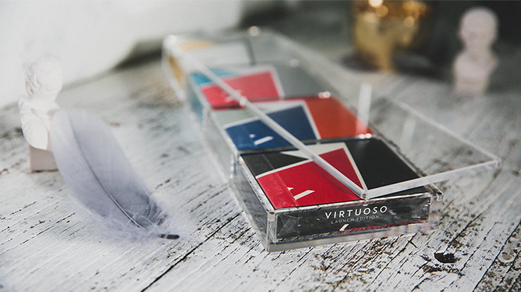 Crystal Playing Card Display 4 Deck Case, photo 2