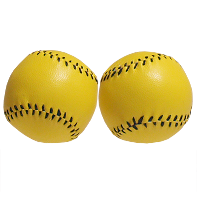 Chop Cup Balls Yellow Leather (Set of 2)