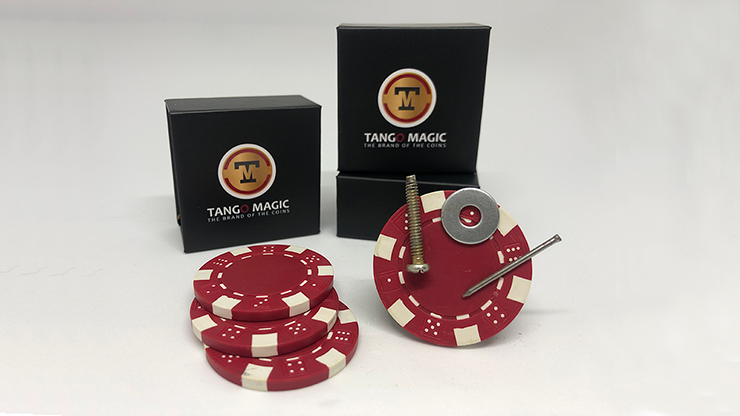 Magnetic Poker Chip Red plus 3 regular chips (PK003R)