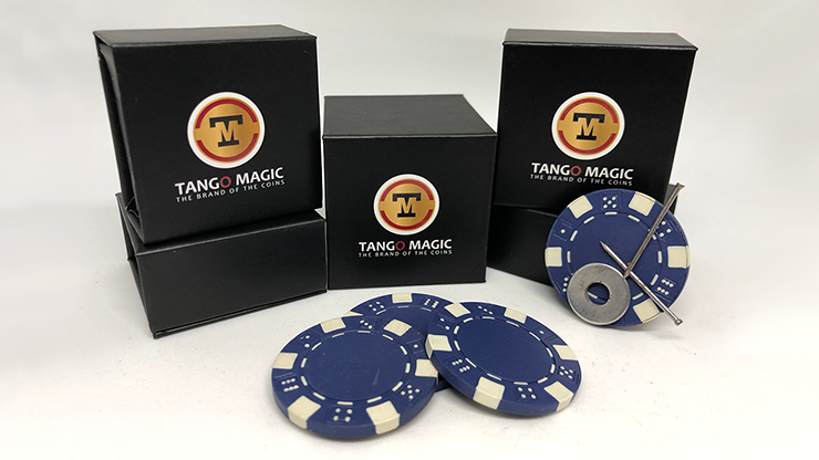 Magnetic Poker Chip Blue plus 3 regular chips (PK003B)