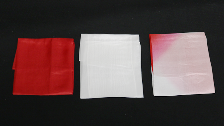 Silk 15 in (Half-Dyed) Red & White from Magic