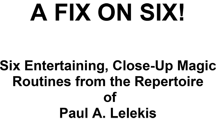 A Fix On Six! (eBook)