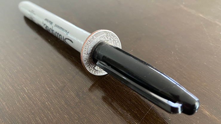 Sharpie thru Quarter (1 Side)