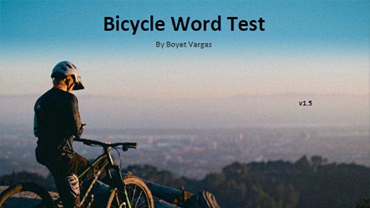 Bicycle Word Test (eBook)