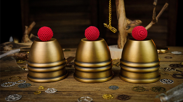 Artistic Combo Cups and Balls (Brass) - TCC - The Online Magic Store
