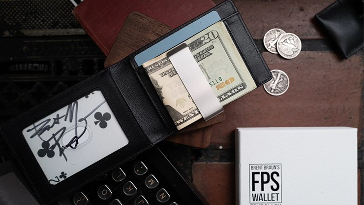 FPS Wallet True Black Leather (Gimmicks and Online Instructions)