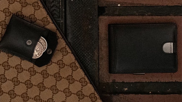FPS Wallet True Black Leather (Gimmicks and Online Instructions)