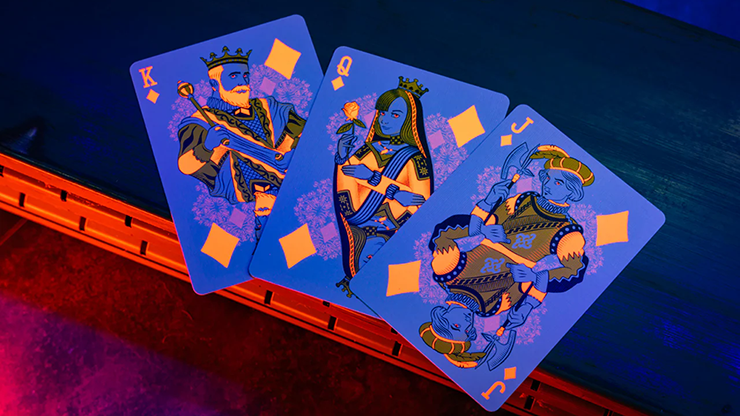 Bicycle Neon Solar-Orange Rider Back Playing Cards