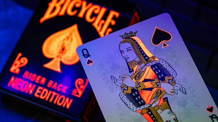 Bicycle Neon Solar-Orange Rider Back Playing Cards