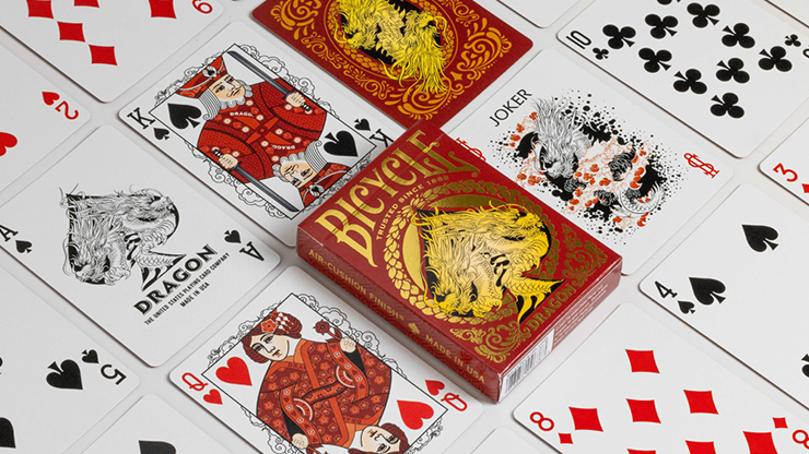 Bicycle Dragon Red Playing Cards
