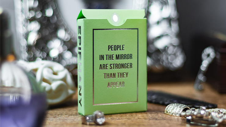 Reflections Epiphany (Green) Playing Cards by Emily Sleights