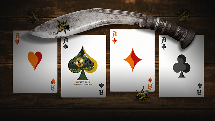 Secret Tale Ragnar Mini White Bee Playing Cards