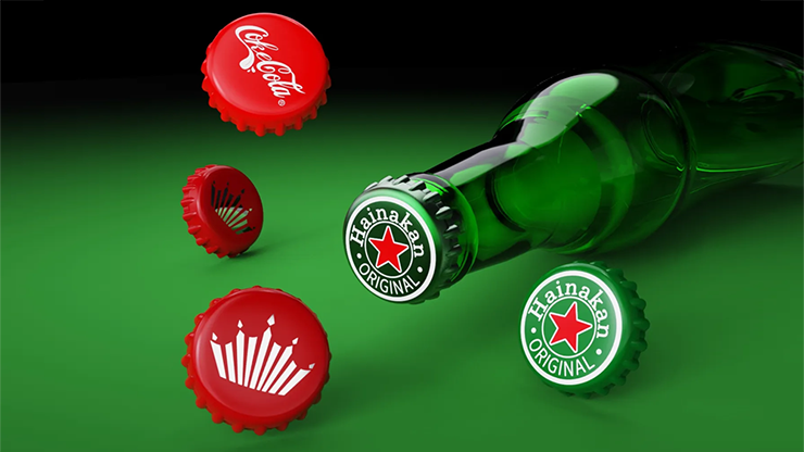 The Clink (Cap in Bottle) Set (Heineken, Coke, and Budweiser)