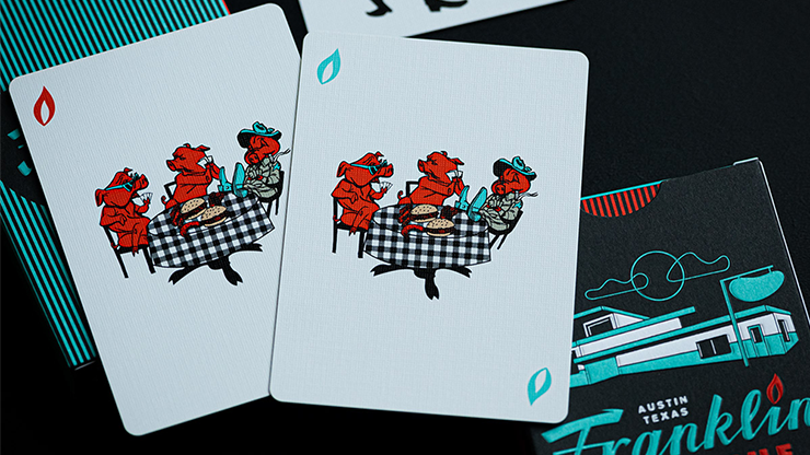 Franklin BBQ Retro Black Playing Cards