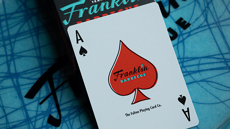 Franklin BBQ Retro Black Playing Cards