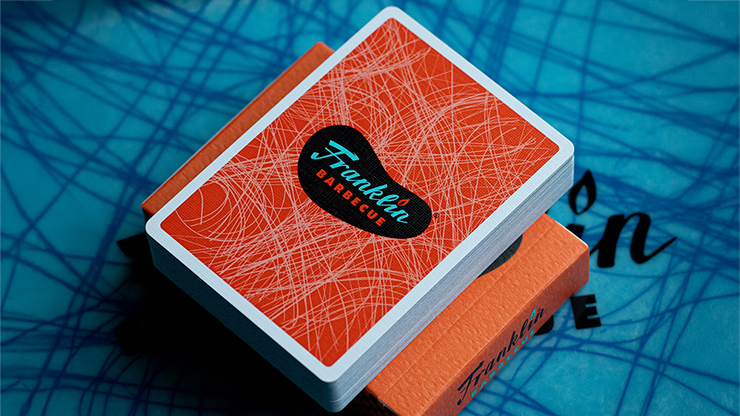 Franklin BBQ Classic Orange Playing Cards