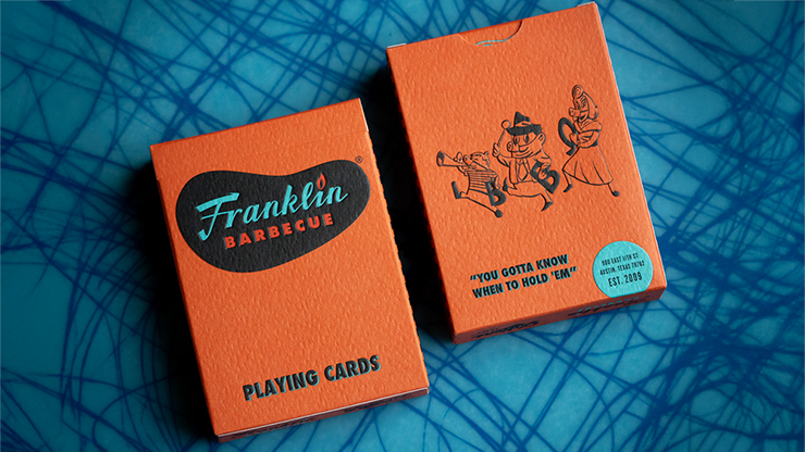 Franklin BBQ Classic Orange Playing Cards