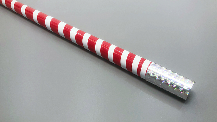 The Ultra Cane (Appearing / Metal) Red/ White Stripe