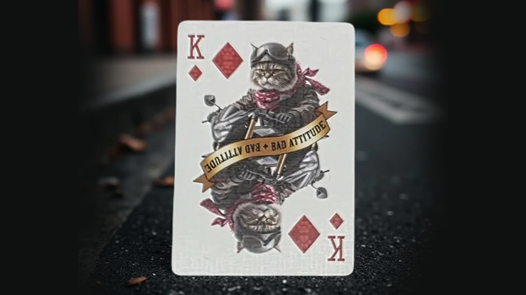 Biker Cats Playing Cards