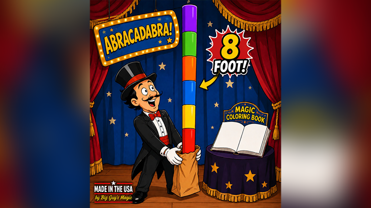 8 Foot Appearing Multi-Color Pole - Coloring Book Kicker Finale
