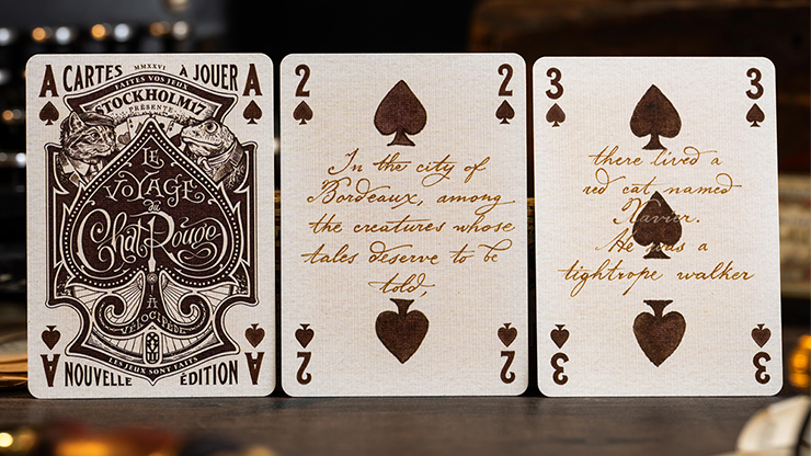 Le Voyage Du Chat Rouge Playing Cards