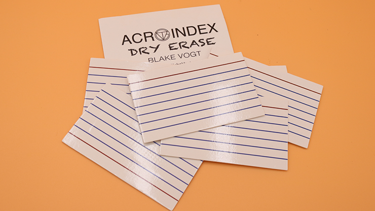Six Acro Index (3"x5") Dry Erase - Blake Vogt - The Online Magic Store