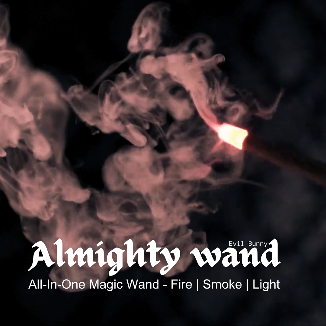 Almighty Wand (Fire/Smoke/Light - all-in-one) - Evil Bunny - The Online Magic Store