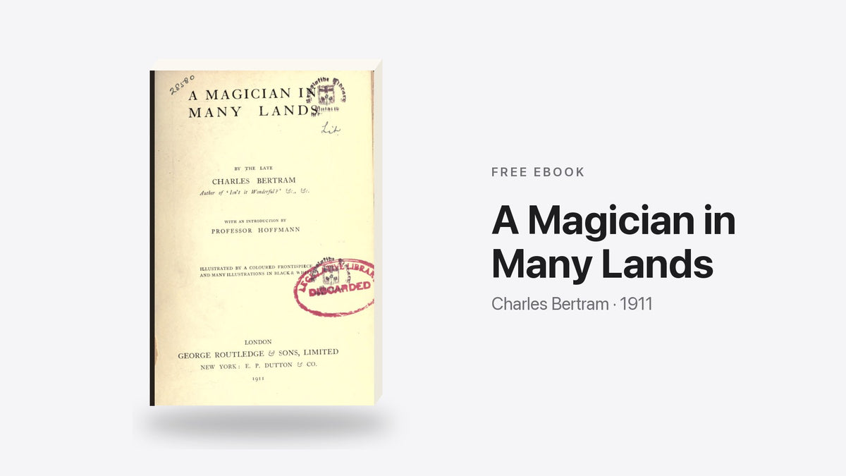 A Magician in Many Lands by Charles Bertram - free eBook cover