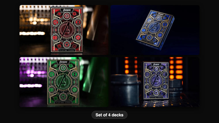 Avengers Playing Cards: Four Editions: every deck in the set