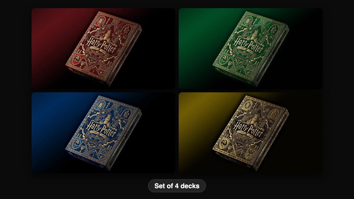 Harry Potter Playing Cards: All Four Houses: every deck in the set