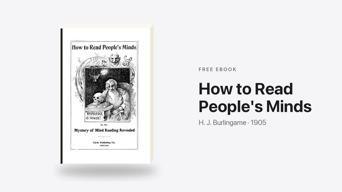 How to Read People's Minds by H. J. Burlingame - free eBook cover