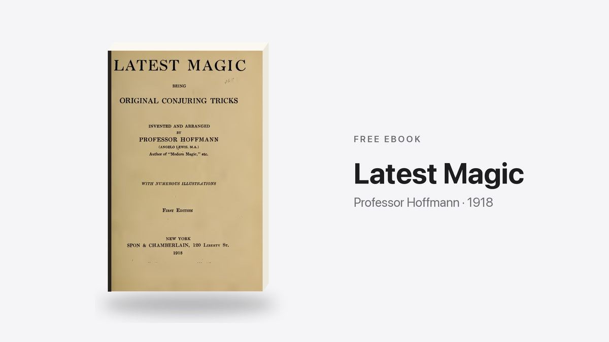 Latest Magic by Professor Hoffmann - free eBook cover
