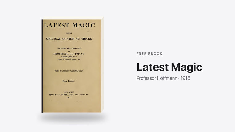 Latest Magic by Professor Hoffmann - free eBook cover