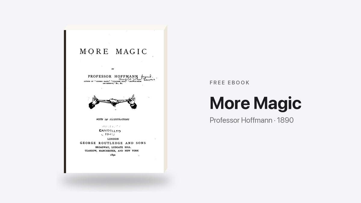 More Magic by Professor Hoffmann - free eBook cover
