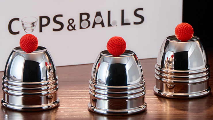 Cups and Balls Set (Stainless-Steel With Black Matt Inner)