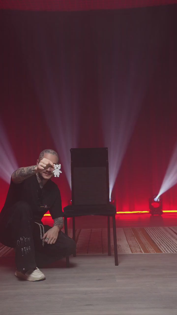 Arthur performs The Best Chair for Appearance on stage: a flash, and a teddy bear appears on the chair.