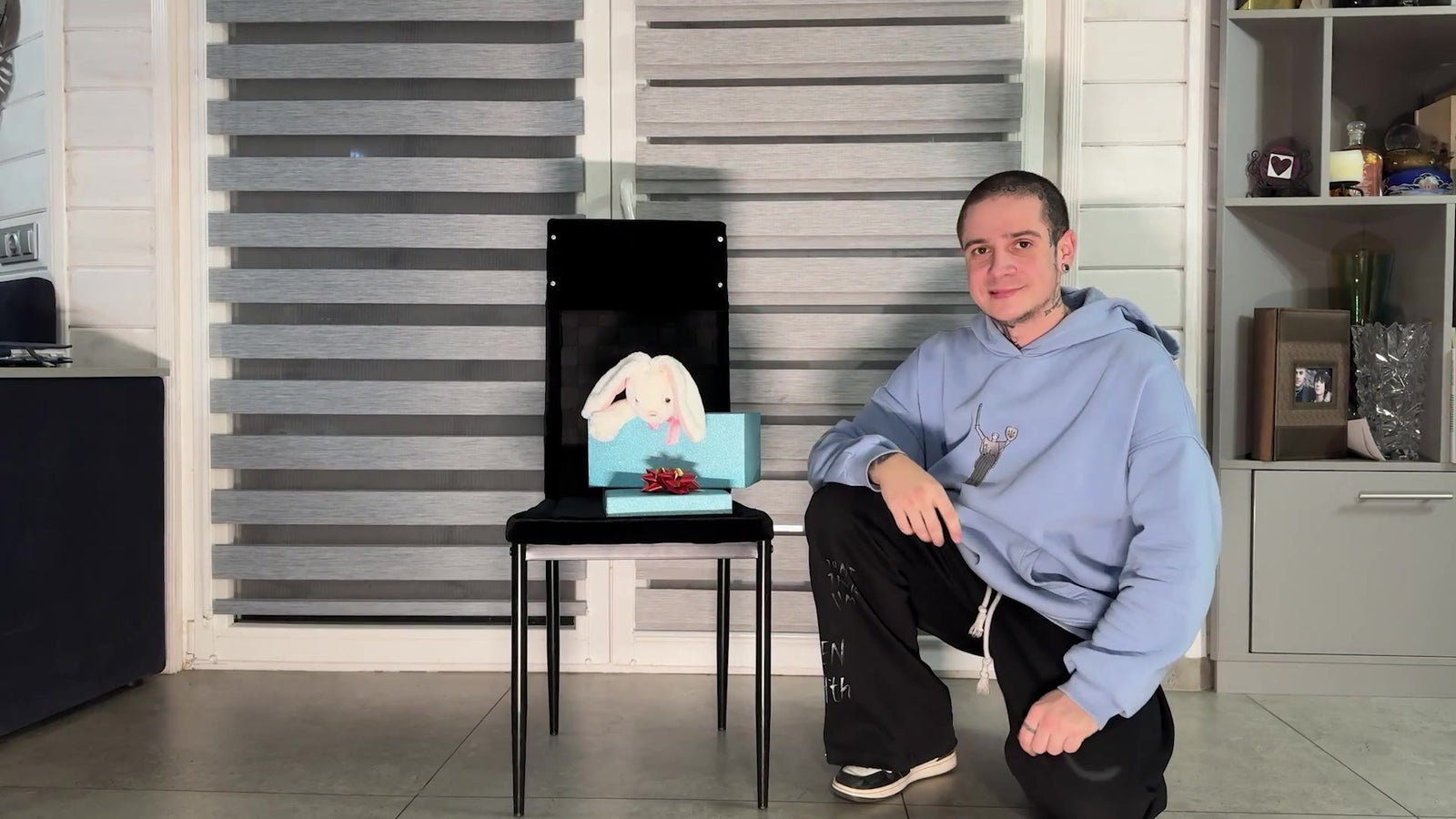 The Best Chair for Appearance: a teddy bear, gift box and plush appear on the chair