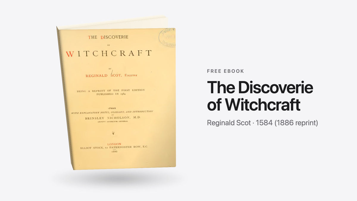 The Discoverie of Witchcraft by Reginald Scot - free eBook cover