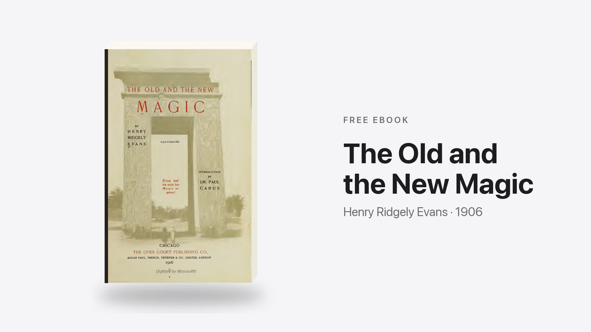 The Old and the New Magic by Henry Ridgely Evans - free eBook cover