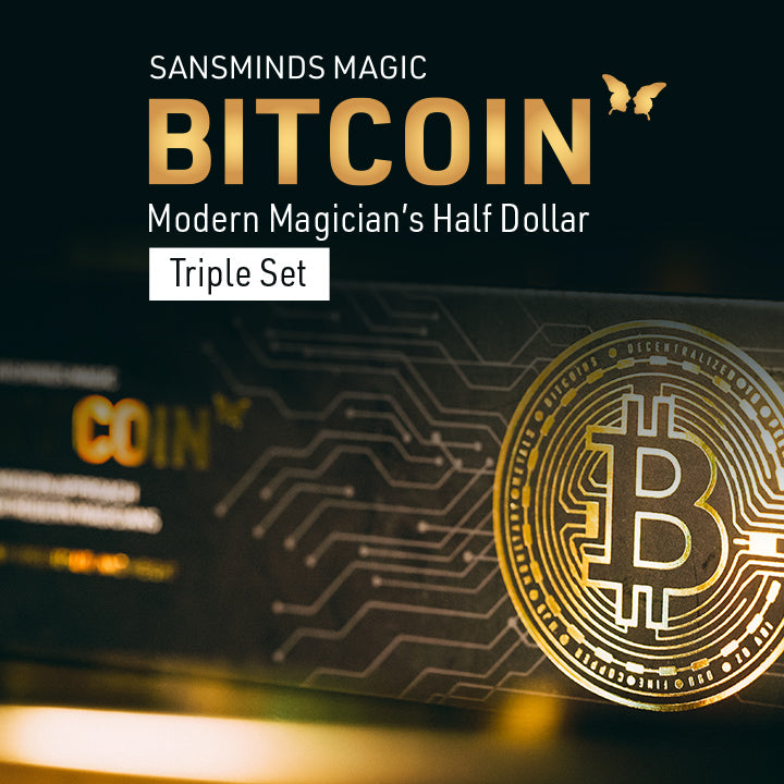 Bitcoin - Modern Magician’s Half Dollar - Triple Set - SansMinds Creative Lab - The Online Magic Store