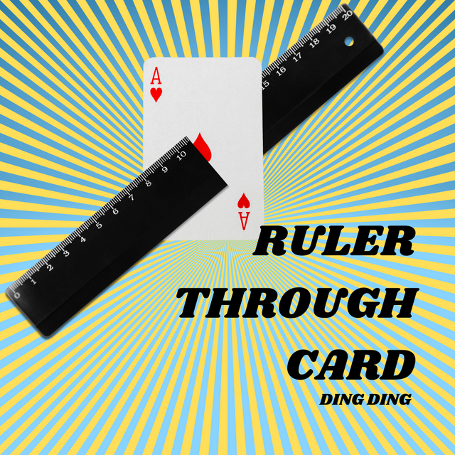Ruler through card - Ding Ding